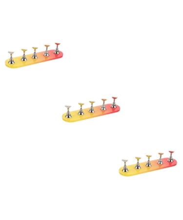 minkissy 3 Sets Nail Practice Holder Nail Stand Nail Decoration Nail Tips Practice Rack Nail Holder for Painting Nails Fake Nails Manicure Nail Racks Plastic Nail Supplies Accessories