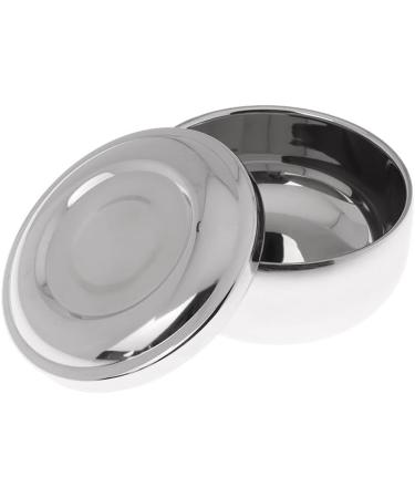 Aoyeah Stainless Steel Shaving Bowl with Lid - Glossy Hygienic Design for Clean Bathroom Shaves - Large Depth & Diameter - Buy Online on GoSupps.com