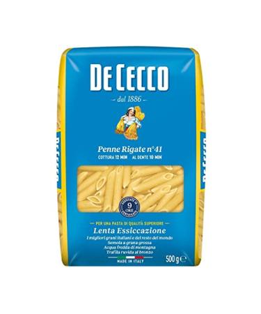 Epicerie sal e DE Cecco Rigate Penne N 41 Bag of 4 500 g