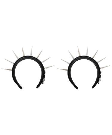 FRCOLOR 2pi ces Diad me Punk Rivets Accessoire De Costume Pour Festivals Et Cosplay 1 unit (Lot de 1) Noirx2pcs