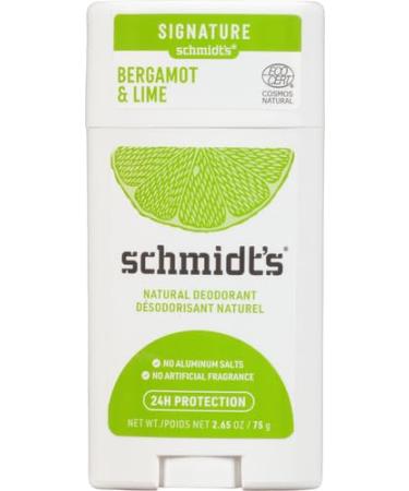 Schmidt's Aluminum Free Natural Deodorant for Women and Men Bergamot and Lime with 24 Hour Odor Protection Certified Natural Vegan Cruelty Free 2.65 oz (Pack of 2) Bergamot and Lime 2.65 Ounce (Pack of 2) - Buy Online on GoSupps.com