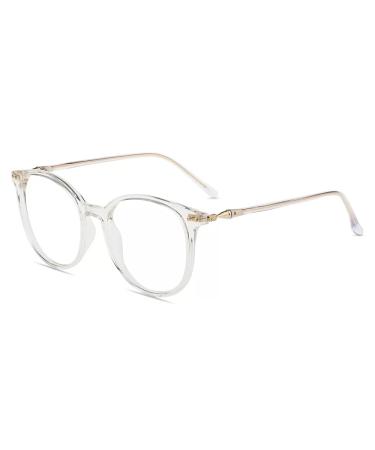 Firmoo Blue Light Blocking Glasses for Women/Men Oversized Round Clear Computer Glasses Bluelight Blocker Glasses Anti Glare Reduce Eye Strain Clear 0.0 x