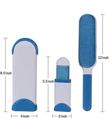 All-in-One Pet Hair Remover Brush - Eco-Friendly & Reusable for Dogs & Cats | Double-Sided Hair Removal Tool - Blue - Buy Online on GoSupps.com