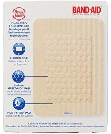 BAND-AID TRU-STAY Large Adhesive Bandages - 10 Count, 3 Count - Pack of 1 - Buy Online on GoSupps.com