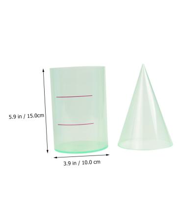 Lurrose 2 STK Cylinder Cone - Transparent Geometric Model for Math Teaching | Foldable Mathematical Demonstrator - Buy Online on GoSupps.com