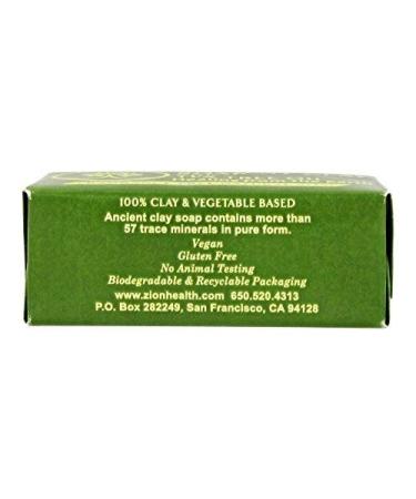 Ancient Clay Soap with Tea Tree Oil - Zion Health 6 oz Bar for Clear Skin - Buy Online on GoSupps.com