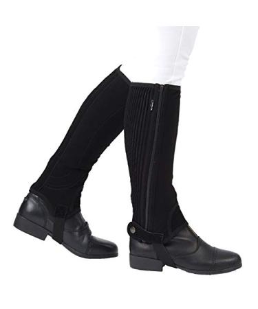 Dublin Adults Easy-Care Half Chaps II Black Small