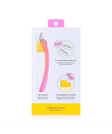 Billie Women s Razor Kit - 1 Handle 2 Blade Refills & Magnetic Holder - Premium Shaving for Women - International Shipping Available - Buy Online on GoSupps.com