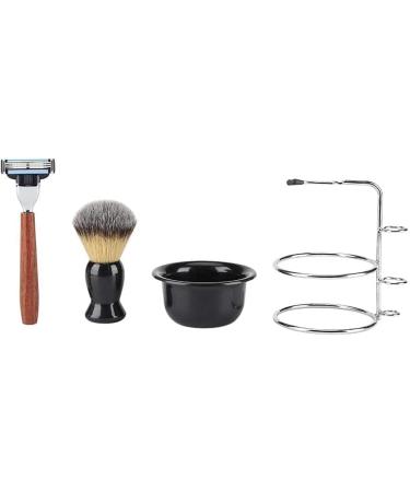 FDIT 4-Part Razor Shaving Set | Stainless Steel Manual Razor Brush & Bowl for Men | Premium Wet Shaving Experience - Buy Online on GoSupps.com