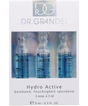 Dr Grandel Active Ampoules HYDRO ACTIVE AMPOULE 3 ml x 24 pack .Active concentrate for intensive moisturizing smooth away fine dry lines Energizes refreshes skin add vitality back into the complexion.