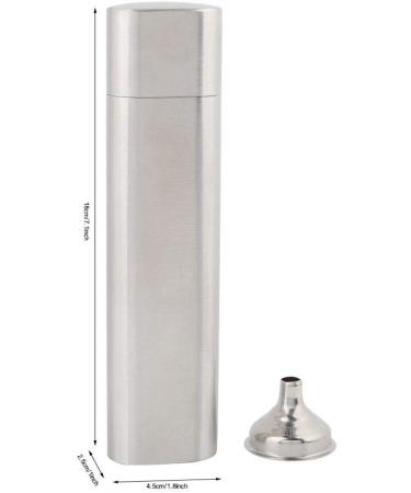 Two Tubes Portable Stainless Steel Hip Flask and Cigar Holder Humidor Tube Travel Carry Case Cigar Case Holder - Buy Online on GoSupps.com