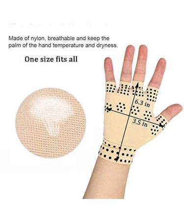 Adult Magnetic Therapy Gloves for Arthritis | Fingerless Joint Pain Relief - 1 Pair - Buy Online on GoSupps.com