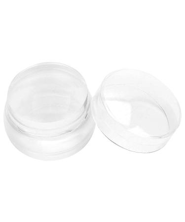2PCS Silicone Nail Art Sealing Stamp Kit - Clear White Tool with Scraper for DIY Nail Transfer Decoration - Buy Online on GoSupps.com