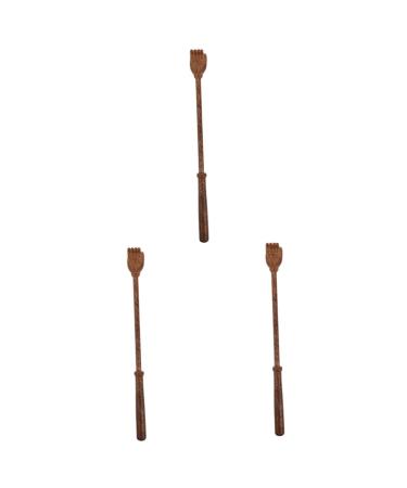 Beavorty 3st Ticklicks Breaked back scratches Party plates itching assistant on the body Hals tool Personalized back scratch metal spatula anti-itching products wooden Wenge older
