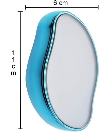 CrystalGlide Reusable Crystal Hair Eraser for Effortless Hair Removal - Gentle Skin Exfoliation - Perfect for Men and Women - Glossy Dark Blue - Buy Online on GoSupps.com