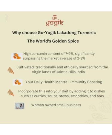 Premium Go-Yogik Lakadong Turmeric Powder 225g - High 7-9% Curcumin | Lab Tested | Direct from India - Buy Online on GoSupps.com