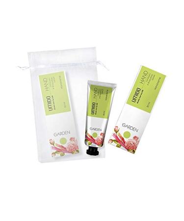 Umido Beautyet |1x hand cream 30 ml rose & rhubarb extract | without silicones parabens paraffins mineral oils |1x organza bags |Hand lotion |Care cream |Lotion |Skin care (6-cyns)