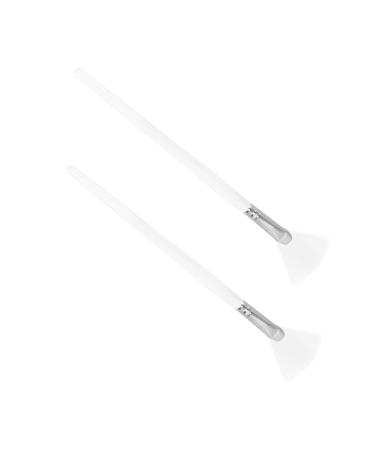 Lurrose 2PCS Brushes Premium Facial Mud Applicator Brush Handle Professional Fan Shaped Durable Brush for Travel Trip