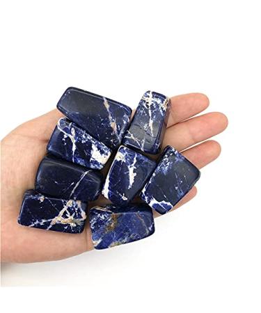 30-40mm 100g Natural Sodalite Stone Blue Quartz Crystal Tumbled Stones Crystals Gemstone Reiki Natural Quartz Crystals