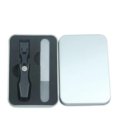 Dotmalls nail clippers cumuul nail clippers with catcher large wide jaw opening cutter safety lock cumulus nail clipper (color: black) black