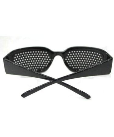 Pinhole Glasses for Eye Training | Black Mesh Glasses with Foldable Temples - Relaxation & Vision Improvement - Buy Online on GoSupps.com