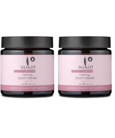 Sukin Sensitive Skin Calming Night Cream 4.06 Ounces (Pack of 2)