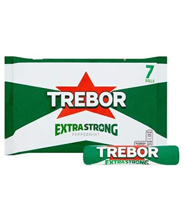 Trebor Extra Strong Roll (Pack of 4 Total 28 Rolls) 28 pieces (1 pack)