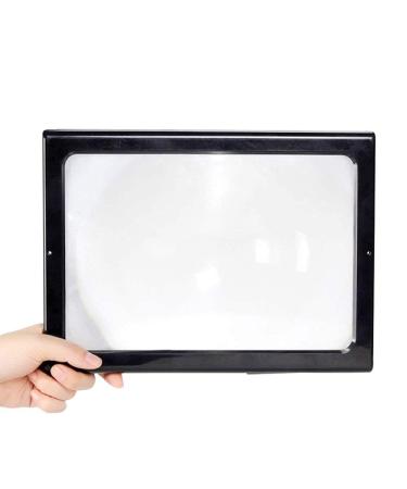 Magnifiers Desktop Magnifying Glass Led with Light HD Reading Elderly Children Students 3 Times Chest Hanging a4A4 Large Lens Rectangular Full Page Reading Repair Electronic Circuit Cross Stitc
