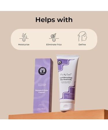 Fix.x Myy Curl's Currl Quenchin'g Flaxseed Gelly | With Aloe Vera Chia & Flax Seeds | For Curly Wavy & Frizzy Hair | Silicone Free Curl Definition with Strong Hold Curl Defining Gel | Vegan | 100gm - Buy Online on GoSupps.com