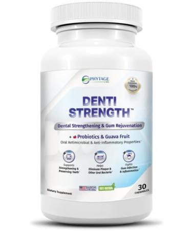 Denti Strength by PhytAge Laboratories - Chewable Dental Supplement for Teeth & Gums Supports Oral Health Antioxidant Support for Gums and Teeth - 30 Chewables