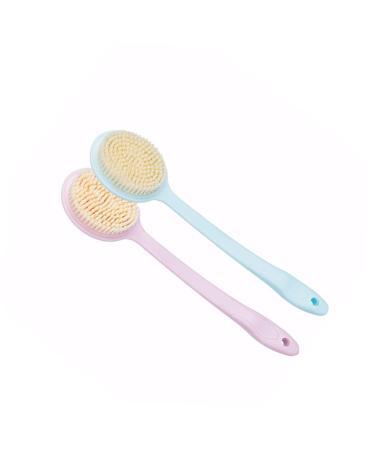 Healeved 2pcs Bath Scrubber Shower Bath Body Brush Plastic Bath Brush Body Wash Brush Wooden Shower Brush Back Shower Brush Back Brush Soft Bath Brush Shower Scrubber Take a Bath Body Brush