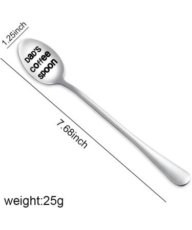 Dads Coffee Spoon for Men Daddy Christmas Gifts for Father in Law Birthday Gift for Coffee Lovers Gift for Dad Stocking Stuffers for Him Bonus Step Father Retirement Gifts for Dad from Daughter Son - Buy Online on GoSupps.com