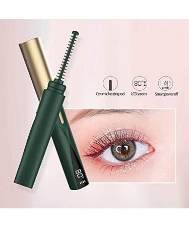 Ycagrain Electric Heated Eyelash Curler USB Rechargeable Mini Eyelashes Curler Quick Heating Natural Eyelash Curler(Dark Green) - Buy Online on GoSupps.com