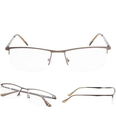 LUR Reading Glasses 3-Pack - Half-Rim Metal Readers in Gunmetal (1.5x Magnification) - Stylish & Durable for International Shipping - Buy Online on GoSupps.com