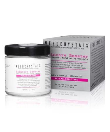 NeedCrystals Microdermabrasion Crystals 8 oz. / 227g. DIY Face Scrub. Natural Facial Exfoliator for Dull or Dry Skin Improves Scars  Blackheads  Pore Size  Wrinkles  Blemishes & Skin Texture 8 Ounce (Pack of 1) 8 oz Micr...