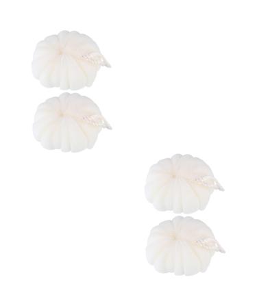 Beavorty 4 Pcs Large Bath Ball Shower Bubble Ball Shower Scrubber Ball Bath Shower Ball Shower Sponge Loofahs Bath Scrubber Ball Mesh Nets Ball Bubble Maker Body Scrubber