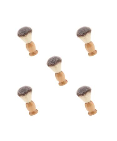 Set of Face Neck Nylon Barber Shaving Brush for Hair Beard Dust Cleaning Style 1 5 Set (Style 1)