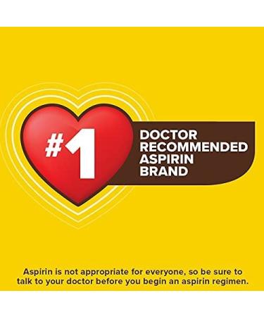 Bayer 81mg Enteric Coated Aspirin Tablets (300 Count) | Pain Reliever for Aspirin Regimen - Buy Online on GoSupps.com