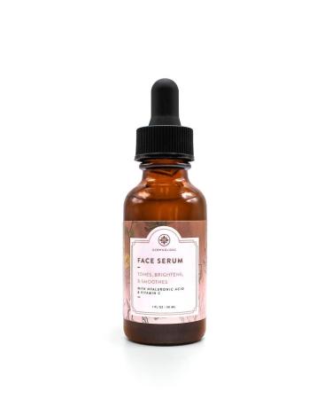 FACE SERUM - Hyaluronic Acid Aloe Vera Witch Hazel Vitamins A C & E Youth Restoring Brightening Serum for Skin All Natural Vitamin C Serum for All Skin Types 1 oz