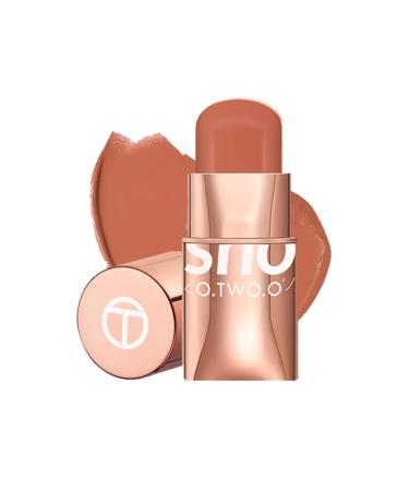 6 Colors Lipstick Glow Colour Bounce Blush Stick 3-In-1 Tint Buildable Waterproof Lightweight Blush Stick Cream Blends Perfectly Onto Skin Dainty For Eyes Lips & Cheeks Versatile Use (#04 Subtle)