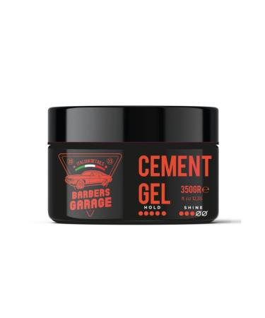 Barbers Garage Cement Gel (350g) – Italian Details – Smooths Curly Hair – Effective Against Frizz – Maximum Hold – Styling Gel
