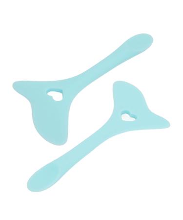 Silicone Eyeliner Winged Aid Tool Eyelash Eyeshadow Eyeliner Stencils Easy Makeup Tool for Lipstick Wearing Aid Face Cream Mask Applicator Beginners(Blue)