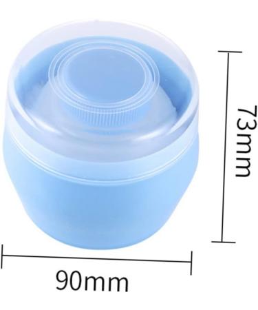KOMBIUDA Travel Toddler for Mom Sponge Baby After Dusting Plastic Bath Container with Body Care Portable Powder Use Empty Puff Blue Cosmetic White Talcum Newborn Home Infant Face Case 2pcs 1 count (Pack of 1) - Buy Online on GoSupps.com