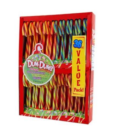 Dum Dums Assorted Flavored Candy Canes 36 count 18 oz