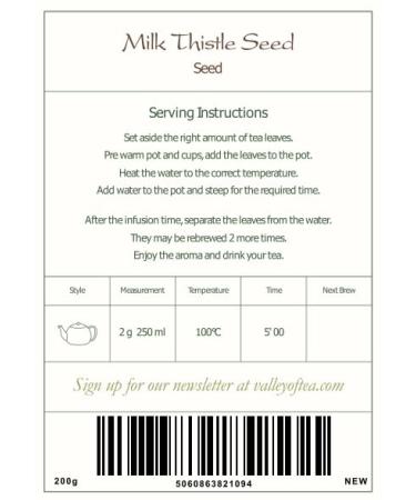 Milk Thistle Seed Organic Tea - Mariadistel Seeds - Silybum Marianum - Shou Mei Fi Milk Thistle Tea Milkthisel Organic Milk Thistle Liver Detox - Buy Online on GoSupps.com