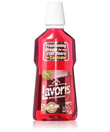 Lavoris Mouthwash Original Cinnamon Flavor  Red  15 oz Bottles  443 ml  4 Piece