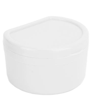 Retainer Box Mouth Guard Container Clean Sanitary Pacifier Jewelry Storage for Home for Artificial Teeth (White)
