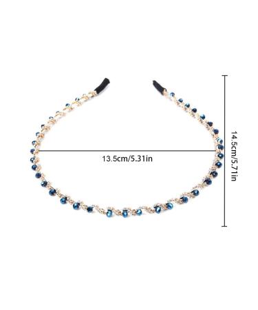 Jinwori Rhinestone Hair Accessories - Crystal Strass Headband & Tiara Set | Non-Slip Shiny Hair Decoration - Buy Online on GoSupps.com