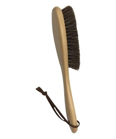 Shoe Brush Wooden Handle Shoes Brush Anti-Static Hanging Horse Hair Brush Shoes Cleaning Brush Onecolor