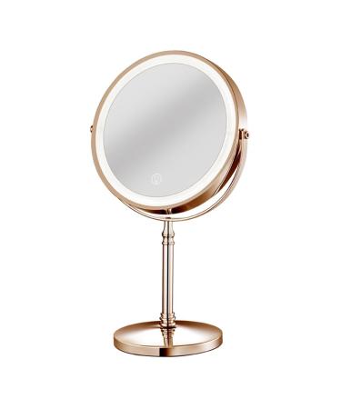 Xptieeck 1Set 10X LED Mirror Magnification Cosmetic Mirror 2 Side Brightness with 3 Colors C